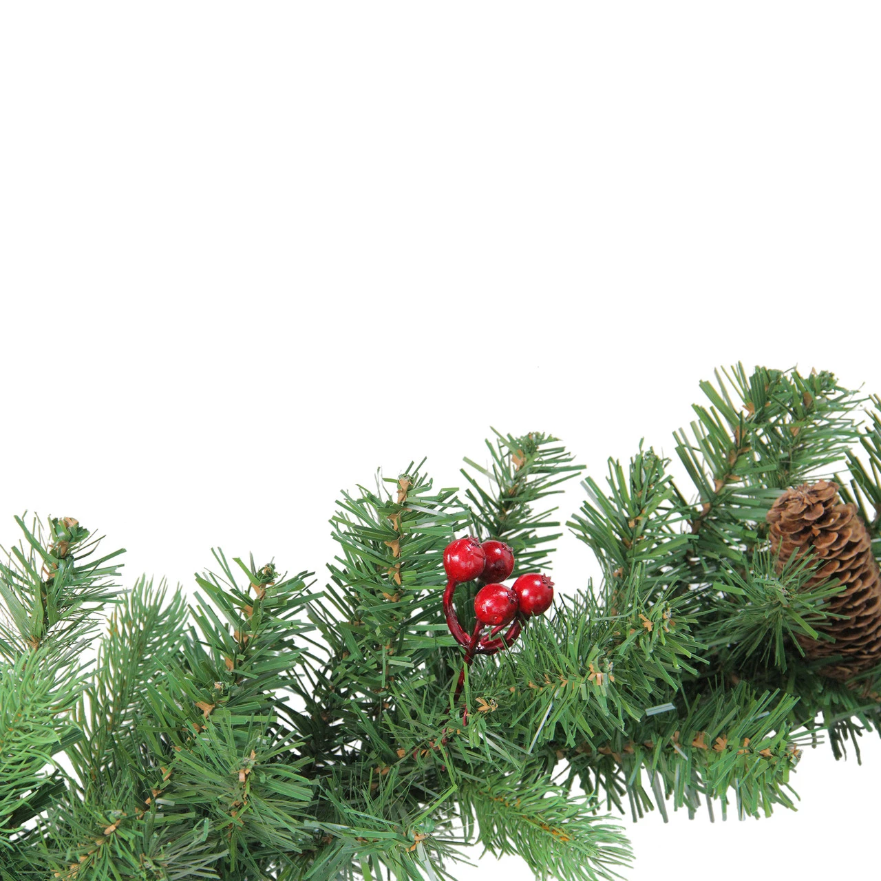 9' X 10" Noble Fir With Berries Artificial Christmas Garland - Unlit 2 9' X 10" Noble Fir With Berries Artificial Christmas Garland - Unlit - Image 2