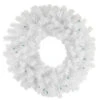 Pre-Lit Geneva White Spruce Artificial Christmas Wreath, 24-Inch, Green Lights