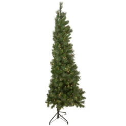 6.5' Pre-Lit Medium Beaver Pine Artificial Christmas Wall Tree, Clear Lights -Best Christmas Store northlight z92831 4 92561.1667554526