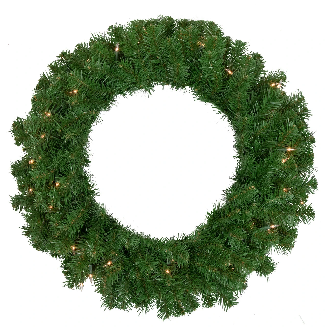 Pre-Lit Dorchester Pine Artificial Christmas Wreath, 24-Inch, Clear Lights 1 Pre-Lit Dorchester Pine Artificial Christmas Wreath, 24-Inch, Clear Lights
