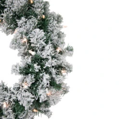 Pre-Lit Flocked Snow White Artificial Christmas Wreath, 24-Inch, Clear Lights 5 Pre-Lit Flocked Snow White Artificial Christmas Wreath, 24-Inch, Clear Lights -Best Christmas Store northlight z92859 2 86969.1667028505