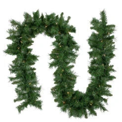 9' X 10" Pre-Lit Chatham Pine Artificial Christmas Garland, Clear Lights