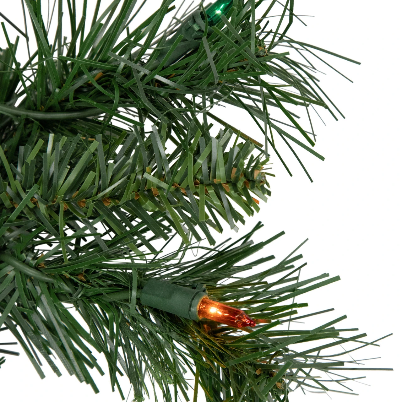 Pre-lit Chatham Pine Artificial Christmas Wreath, 24-Inch, Multi-Color Lights 2 Pre-lit Chatham Pine Artificial Christmas Wreath, 24-Inch, Multi-Color Lights - Image 2