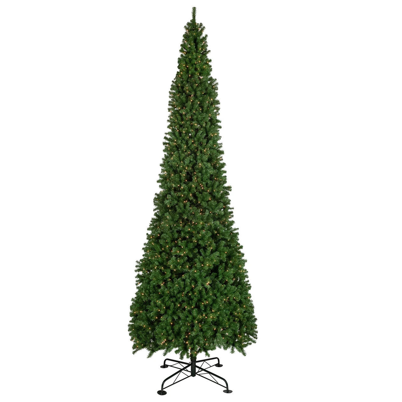 15' Pre-Lit Pendleton Spruce Slim Artificial Christmas Tree, Clear Lights 2 15' Pre-Lit Pendleton Spruce Slim Artificial Christmas Tree, Clear Lights - Image 2