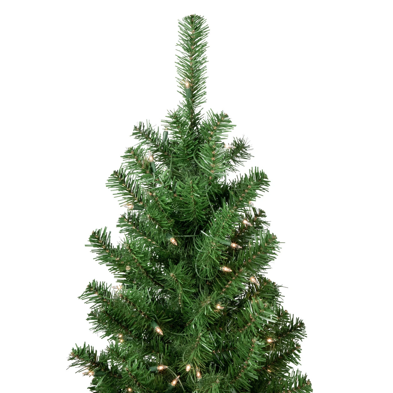 15' Pre-Lit Pendleton Spruce Slim Artificial Christmas Tree, Clear Lights 4 15' Pre-Lit Pendleton Spruce Slim Artificial Christmas Tree, Clear Lights - Image 4
