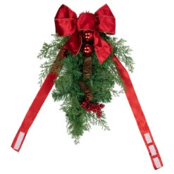 Set Of 2 Mixed Cedar And Pine Christmas Chair Back Swags -Best Christmas Store northlight z94040 2 46736.1667488593