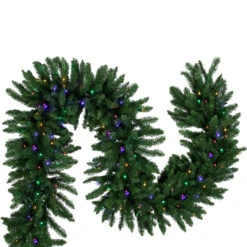 25' X 20" Pre-Lit Buffalo Fir Artificial Christmas Garland - Multi-Color LED Lights -Best Christmas Store northlight z94306 3 95767.1686572360