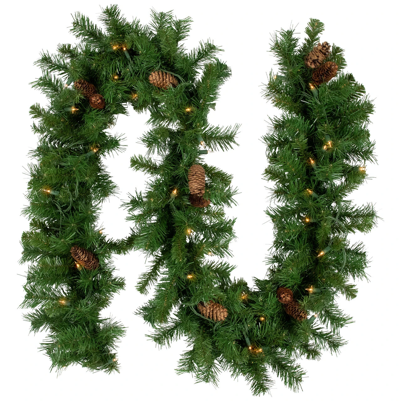 9' X 12" Pre-Lit Dakota Red Pine Artificial Christmas Garland, Clear Dura-Lit Lights 1 9' X 12" Pre-Lit Dakota Red Pine Artificial Christmas Garland, Clear Dura-Lit Lights