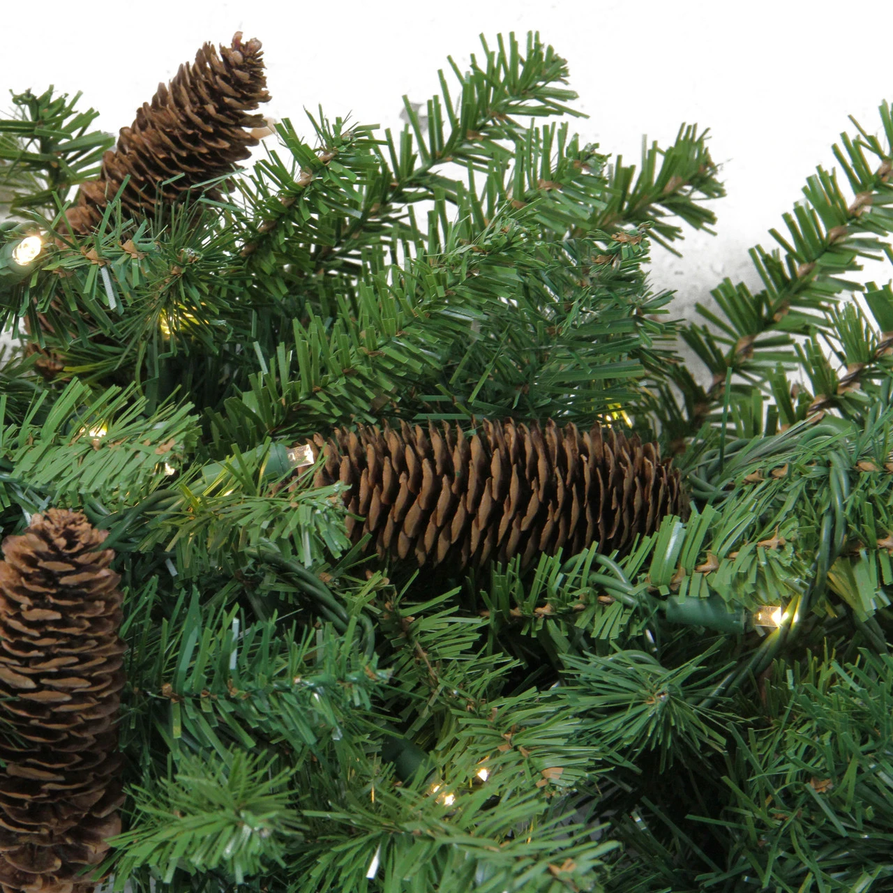 Pre-Lit Dakota Red Pine Commercial Artificial Christmas Wreath - 60-Inch, Warm White LED Lights 2 Pre-Lit Dakota Red Pine Commercial Artificial Christmas Wreath - 60-Inch, Warm White LED Lights - Image 2