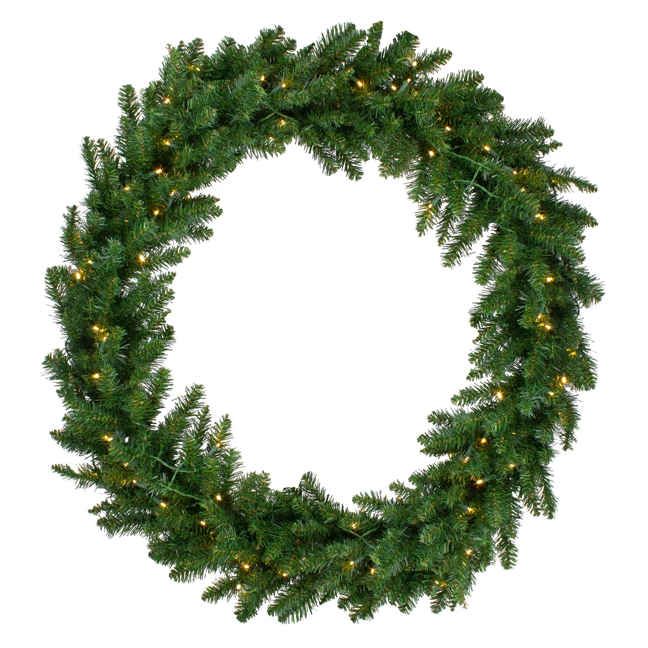 LED Lighted Buffalo Fir Artificial Christmas Wreath - 48-Inch, Warm White Lights 1 LED Lighted Buffalo Fir Artificial Christmas Wreath - 48-Inch, Warm White Lights
