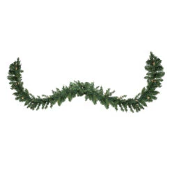 25' X 17" Pre-Lit Buffalo Fir Commercial Artificial Christmas Garland - Clear Lights