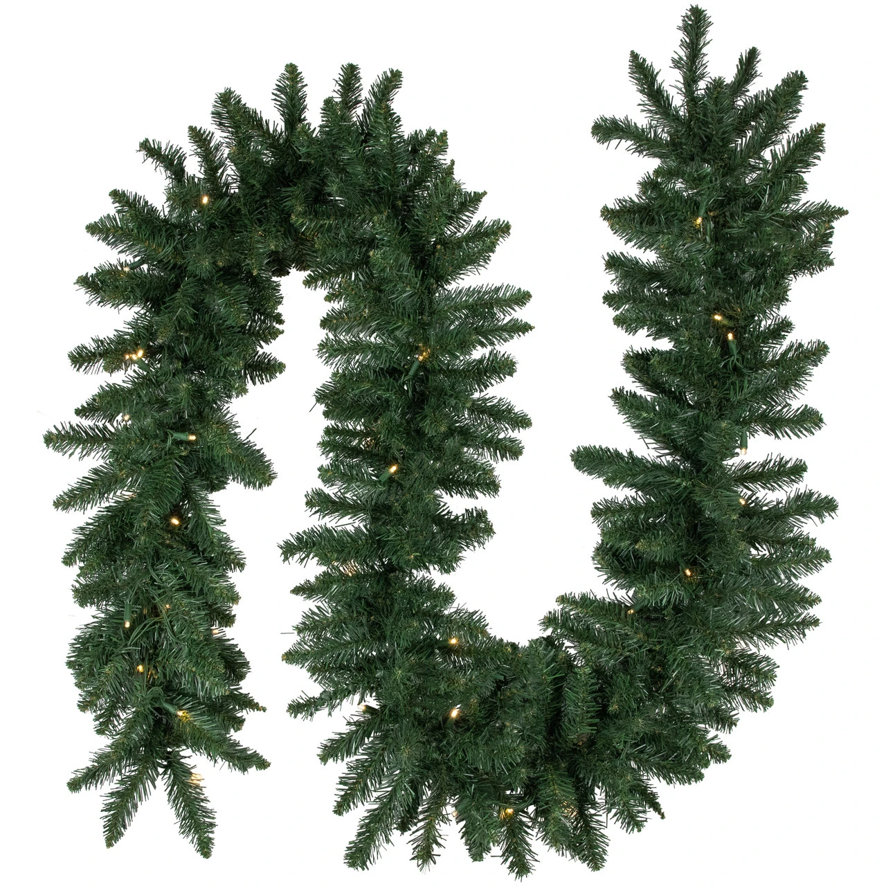 9' X 12" Pre-Lit Buffalo Fir Artificial Christmas Garland - Warm White LED Lights 1 9' X 12" Pre-Lit Buffalo Fir Artificial Christmas Garland - Warm White LED Lights