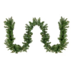 50' X 10" Pre-Lit Buffalo Fir Commercial Artificial Christmas Garland, Warm White Lights