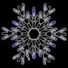 16" LED Lighted Pure White And Blue Snowflake Christmas Window Silhouette Decoration