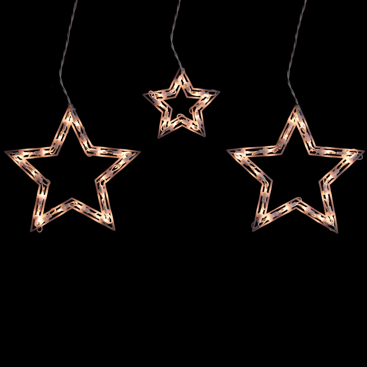 6ct Clear Star Shaped Icicle Christmas Lights - 9 Ft White Wire 1 6ct Clear Star Shaped Icicle Christmas Lights - 9 Ft White Wire