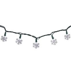 20-Count Pure White LED Snowflake Christmas Light Set, 4.5ft Green Wire 7 20-Count Pure White LED Snowflake Christmas Light Set, 4.5ft Green Wire -Best Christmas Store northlight zg92294 3 95703.1677642791