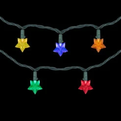 20-Count Multi-Colored Star Shaped LED Christmas Light Set- 4.5ft, Green Wire -Best Christmas Store northlight zg92297 3 12688.1683906222