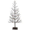 4' Pre-Lit LED Brown Artificial Christmas Tree With Icicle Lights- Clear Lights