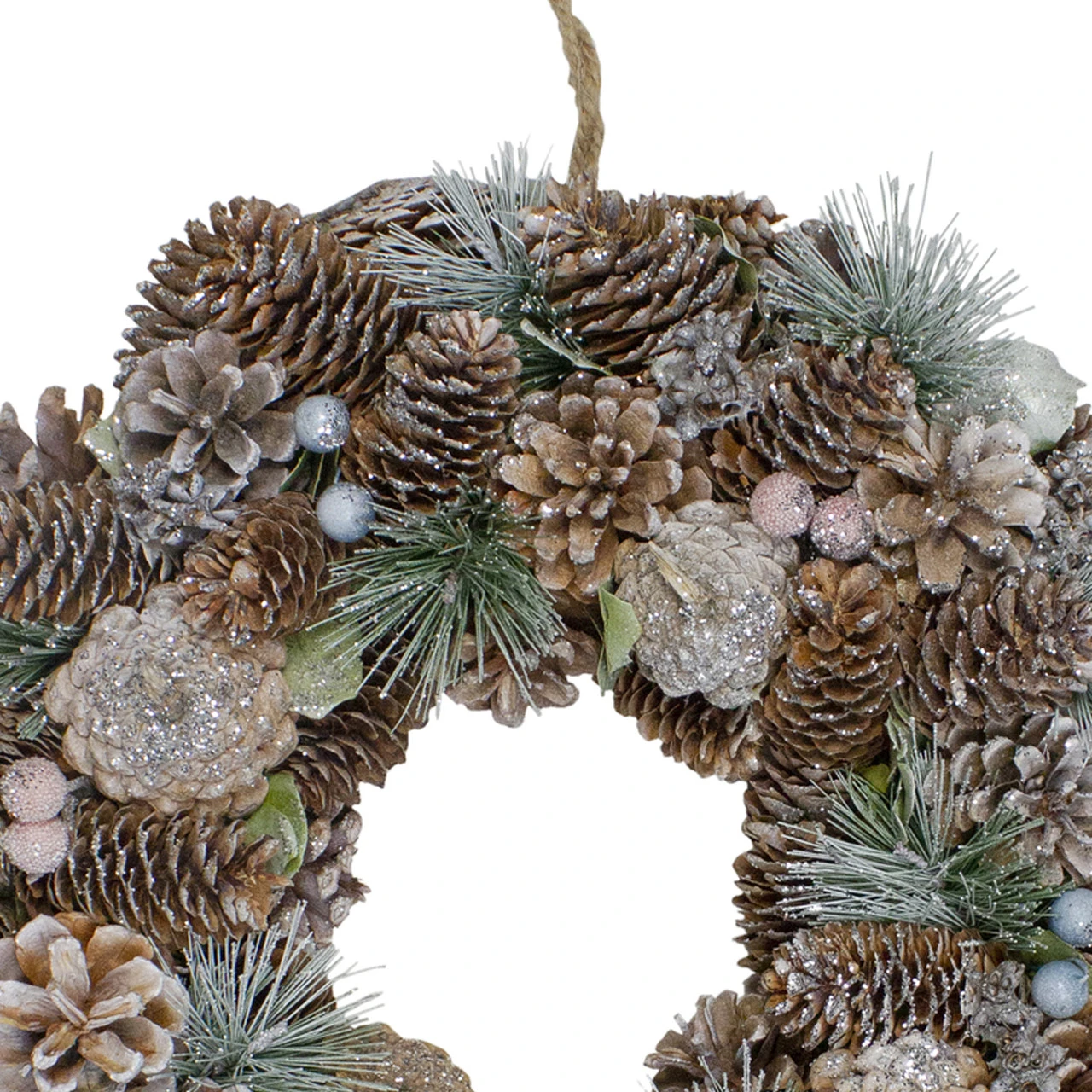 Glittered Pine Cones And Berries Artificial Christmas Wreath, 13-Inch, Unlit 4 Glittered Pine Cones And Berries Artificial Christmas Wreath, 13-Inch, Unlit - Image 4
