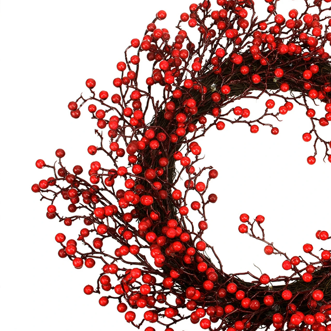 Festive Red Berries Artificial Christmas Wreath - 22-Inch, Unlit 2 Festive Red Berries Artificial Christmas Wreath - 22-Inch, Unlit - Image 2