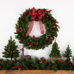 Pre-Lit Canadian Pine Artificial Christmas Wreath, 30-Inch, Clear Lights 5 Pre-Lit Canadian Pine Artificial Christmas Wreath, 30-Inch, Clear Lights -Best Christmas Store northlightv15839b 10497.1682607490