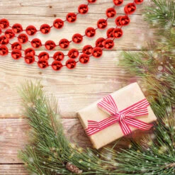 33' Shiny Red Round Beaded Christmas Garland -Best Christmas Store northlightys28288 92059.1667655537