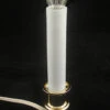 8" Pre-lit Clear And White C7 Flame-less Christmas Candle Lamp