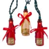 Set Of 10 Red And Pink Champagne Bottles Summer Lights