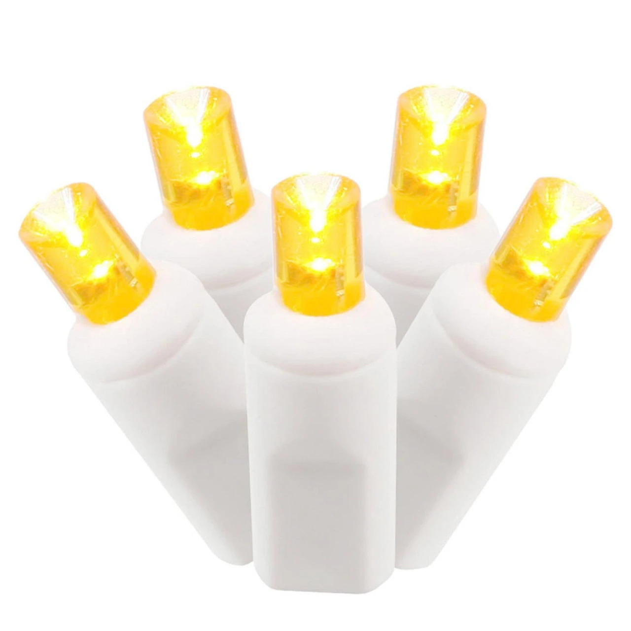 50-Count Orange LED Wide Angle Christmas Lights - 23.25' White Wire 1 50-Count Orange LED Wide Angle Christmas Lights - 23.25' White Wire