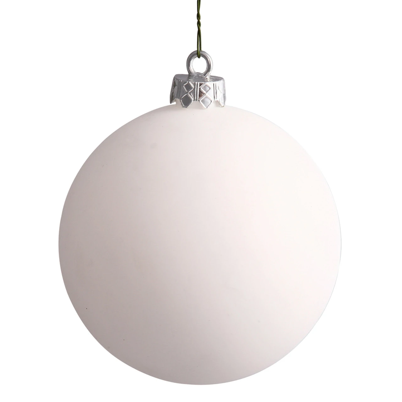 Matte White Shatterproof Christmas Ball Ornament 15.75" (400mm) 1 Matte White Shatterproof Christmas Ball Ornament 15.75" (400mm)