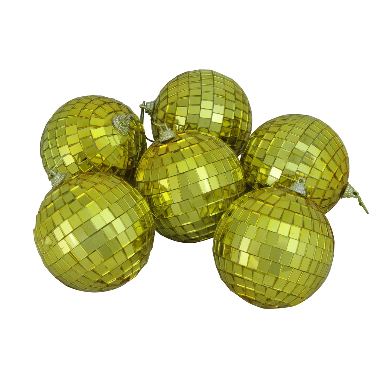 6ct Gold Mirrored Christmas Ball Ornaments 3.25" (80mm) 1 6ct Gold Mirrored Christmas Ball Ornaments 3.25" (80mm)