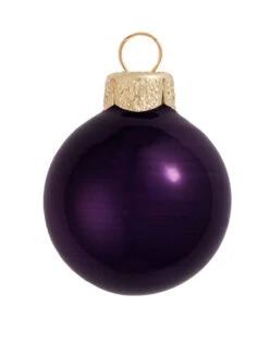 Pearl Purple Glass Ball Christmas Ornament 7" (177mm)