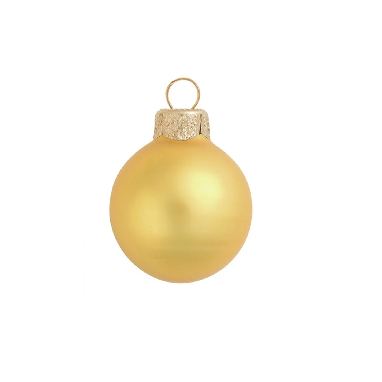 8ct Yellow Glass Matte Finish Christmas Ball Ornaments 3.25" (80mm) 1 8ct Yellow Glass Matte Finish Christmas Ball Ornaments 3.25" (80mm)