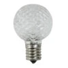 Pack Of 25 Faceted LED G40 Clear Christmas Replacement Bulbs