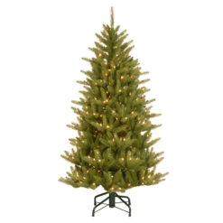 4.5’ Pre-Lit Natural Fraser Slim Artificial Christmas Tree – Clear Lights