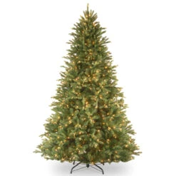 7.5’ Pre-Lit Tiffany Fir Artificial Christmas Tree – Dual Color LED Lights