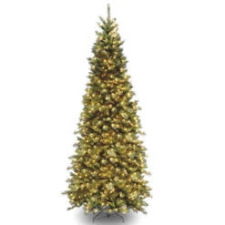 9โ Pre-Lit Tiffany Fir Medium Artificial Christmas Tree โ Clear Lights