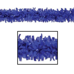 Club Pack Of 24 Bright Blue Festive Tissue Festooning Decorations 25'