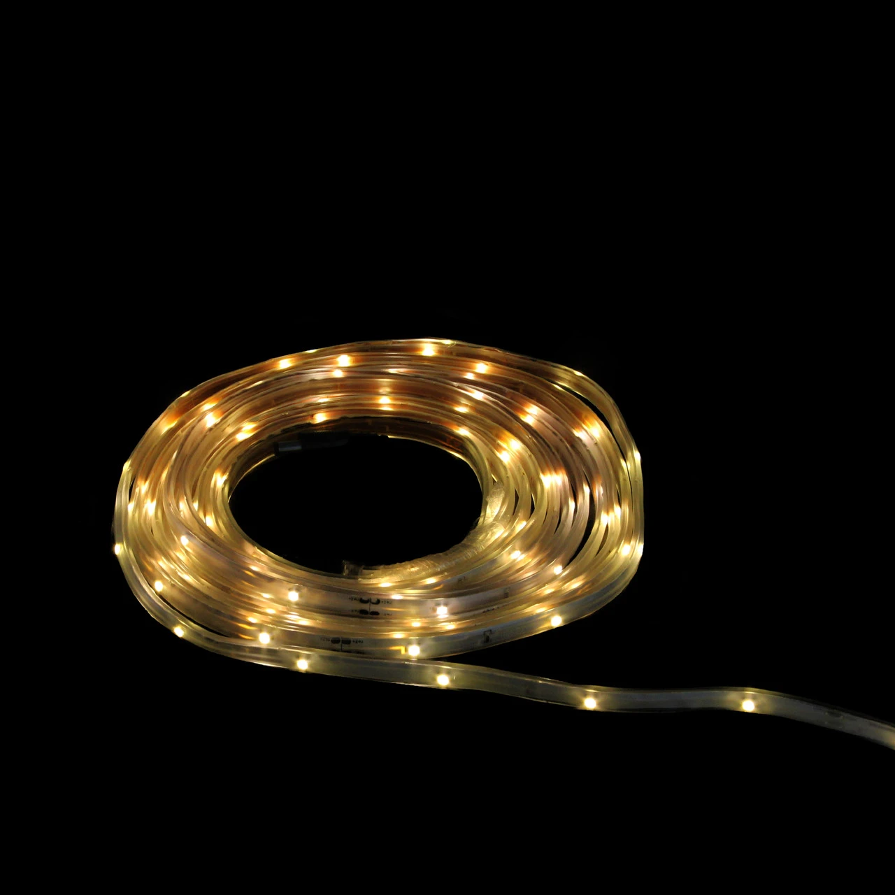 18' Warm White LED Outdoor Christmas Linear Tape Lighting - White Finish 1 18' Warm White LED Outdoor Christmas Linear Tape Lighting - White Finish