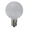 Pack Of 25 Faceted LED G50 White Christmas Replacement Bulbs
