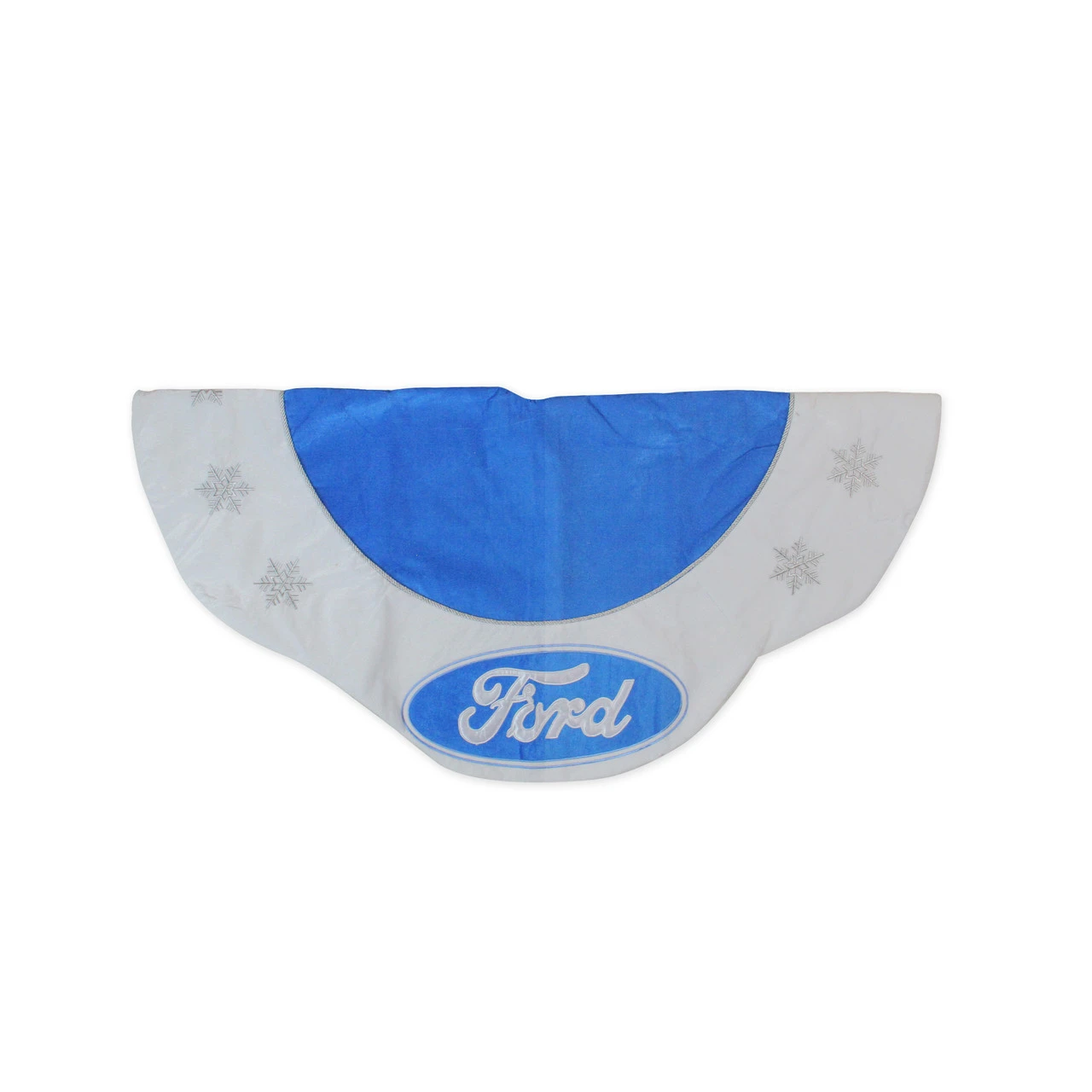 45.5" Blue And White Ford Scalloped Christmas Tree Skirt 1 45.5" Blue And White Ford Scalloped Christmas Tree Skirt