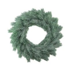 Green Frosted Pine Artificial Christmas Wreath - 16-Inch, Unlit