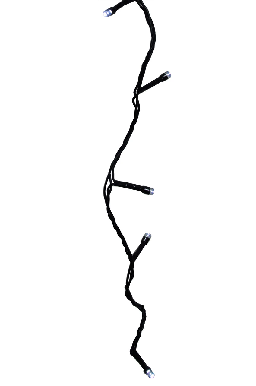 480 Cool White LED Battery Operated 8-Function Christmas Lights - 117 Ft Black Wire 2 480 Cool White LED Battery Operated 8-Function Christmas Lights - 117 Ft Black Wire - Image 2
