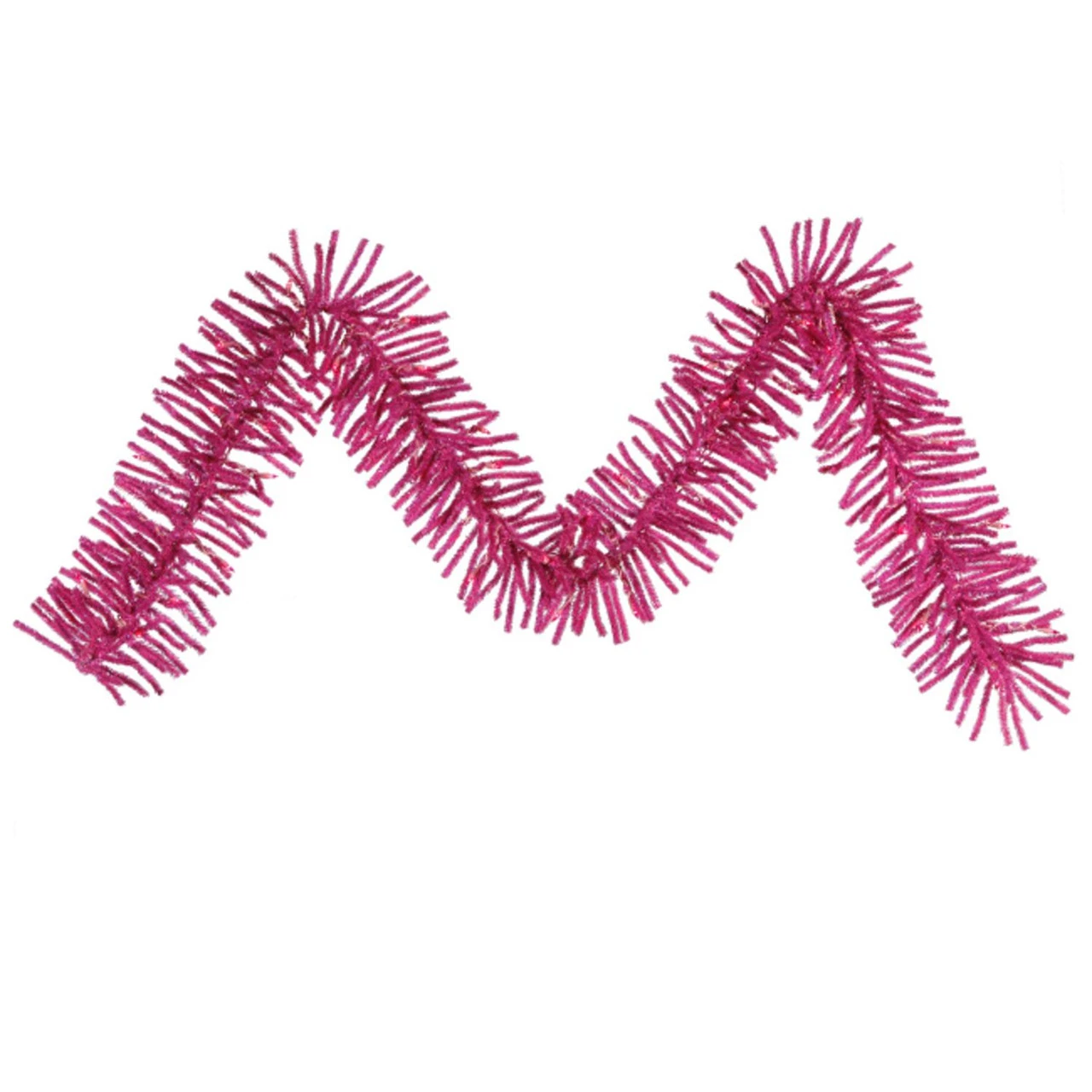 9' X 10" Pre-Lit Hot Pink Spruce Artificial Christmas Garland - Clear Lights 1 9' X 10" Pre-Lit Hot Pink Spruce Artificial Christmas Garland - Clear Lights