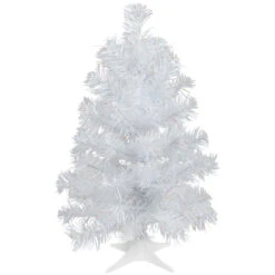 18" White Iridescent Spruce Artificial Christmas Tree - Unlit