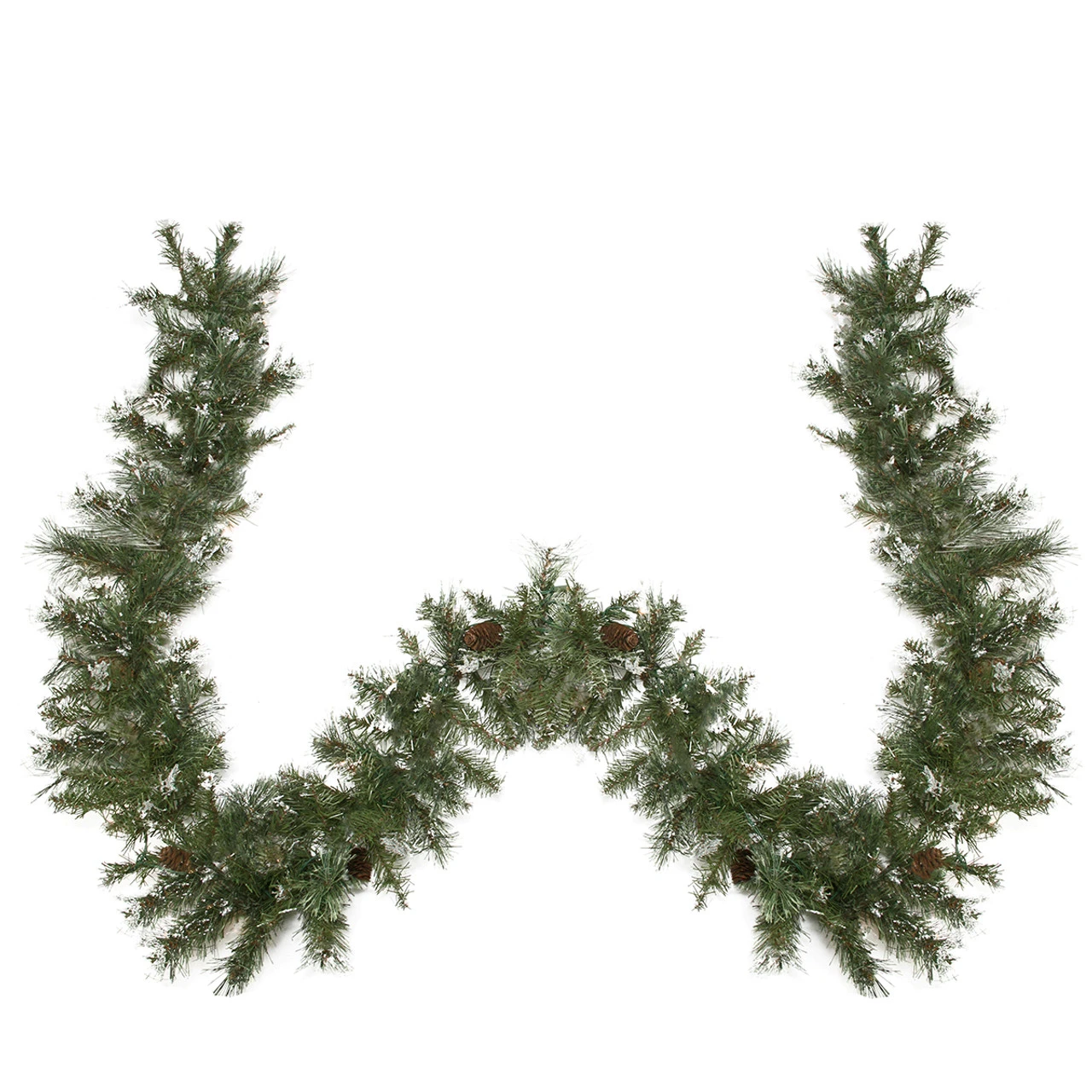 9' X 10" Snow Mountain Pine Artificial Christmas Garland - Unlit 1 9' X 10" Snow Mountain Pine Artificial Christmas Garland - Unlit