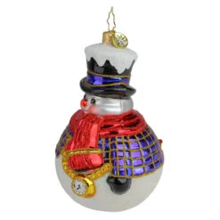 Christopher Radko Jolly All- A-Round Snowman Glass Christmas Ornament 1019774 -Best Christmas Store radko 1019774 3 93662.1684421150