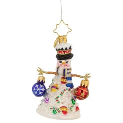 Christopher Radko Quite A Lively Tree Gem Snowman Glass Christmas Ornament 1020648