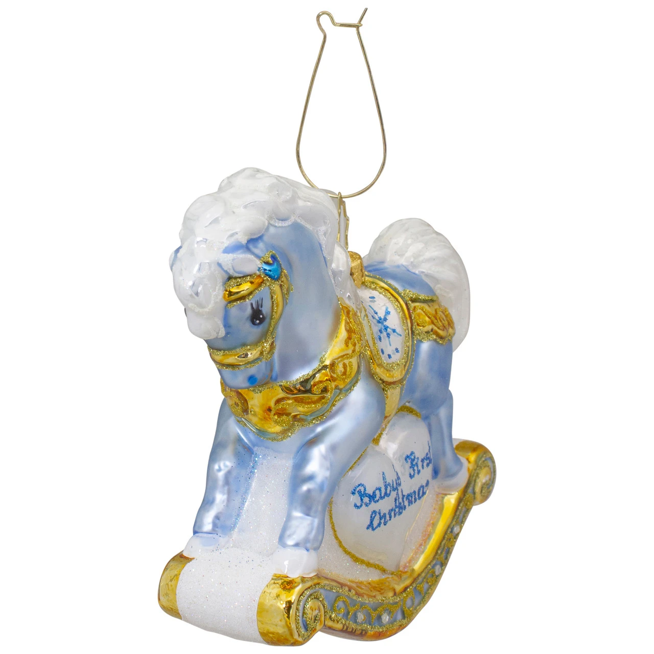Christopher Radko Baby's First Christmas Blue Foal Glass Ornament 1020687 2 Christopher Radko Baby's First Christmas Blue Foal Glass Ornament 1020687 - Image 2