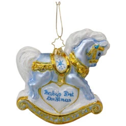 Christopher Radko Baby's First Christmas Blue Foal Glass Ornament 1020687 6 Christopher Radko Baby's First Christmas Blue Foal Glass Ornament 1020687 -Best Christmas Store radko 1020687 2 89916.1684420369